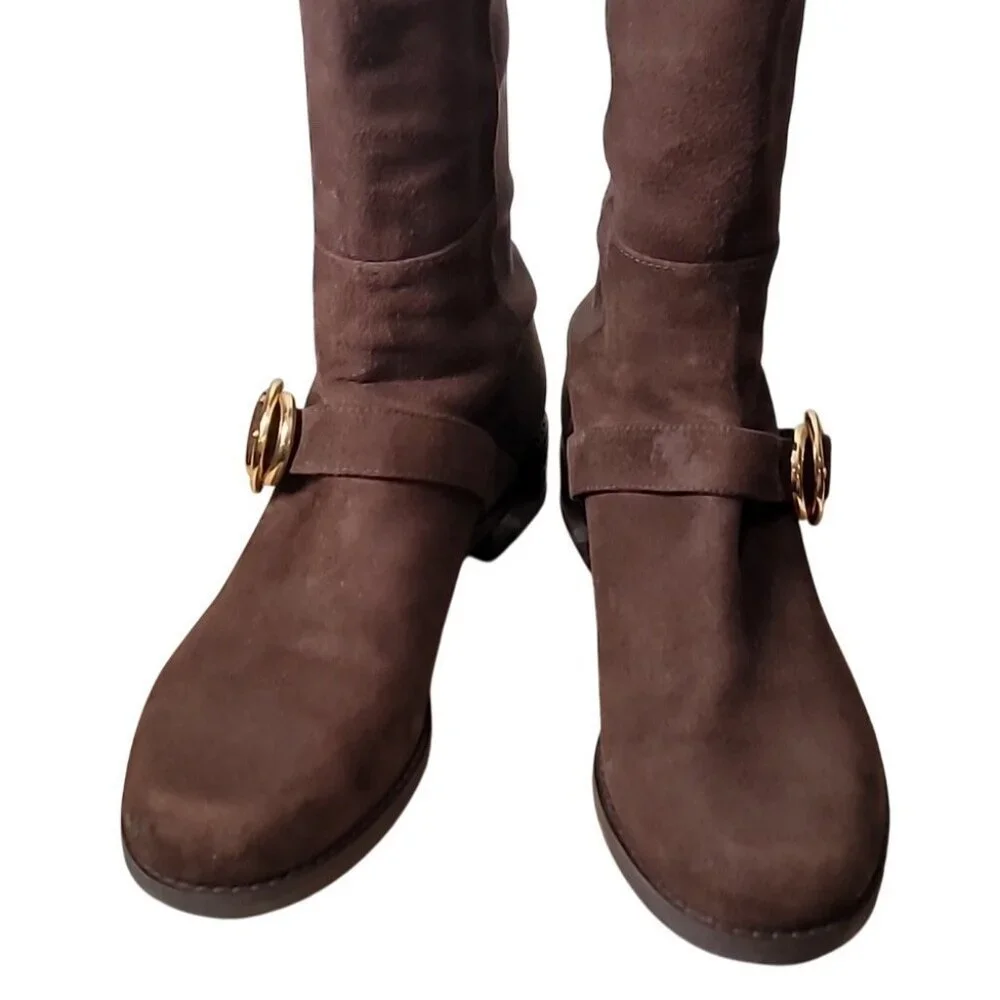 Stuart Weitzman 5050 Siella Walnut Suede Over -the-knee Boots size 6-6.5
